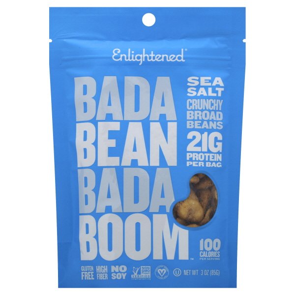 Bada Bean Bada Boom | Sea Salt Roasted Broad Fava Beans, 3oz | 6-Pack