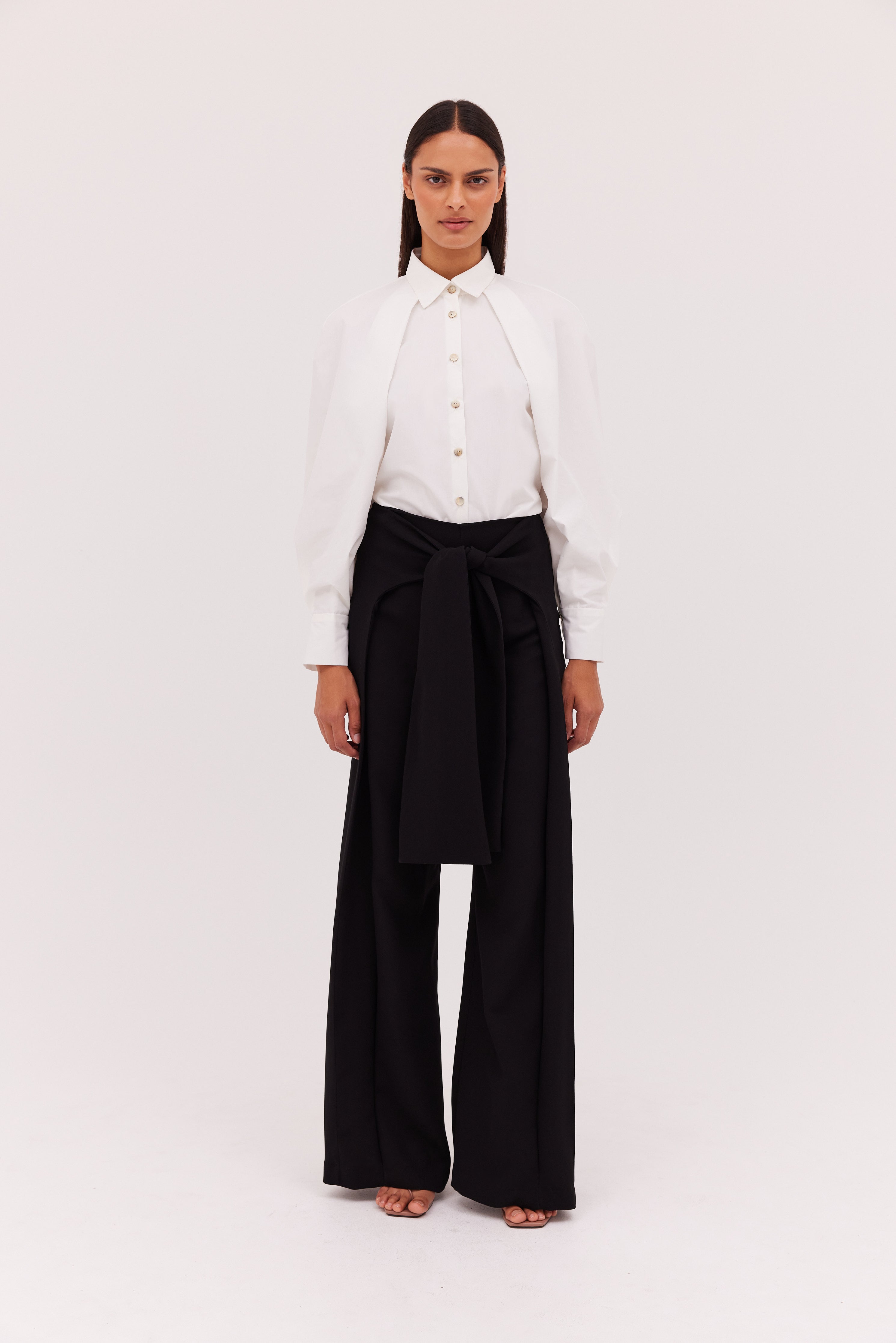 BLACK CREPE FLUENT PANT