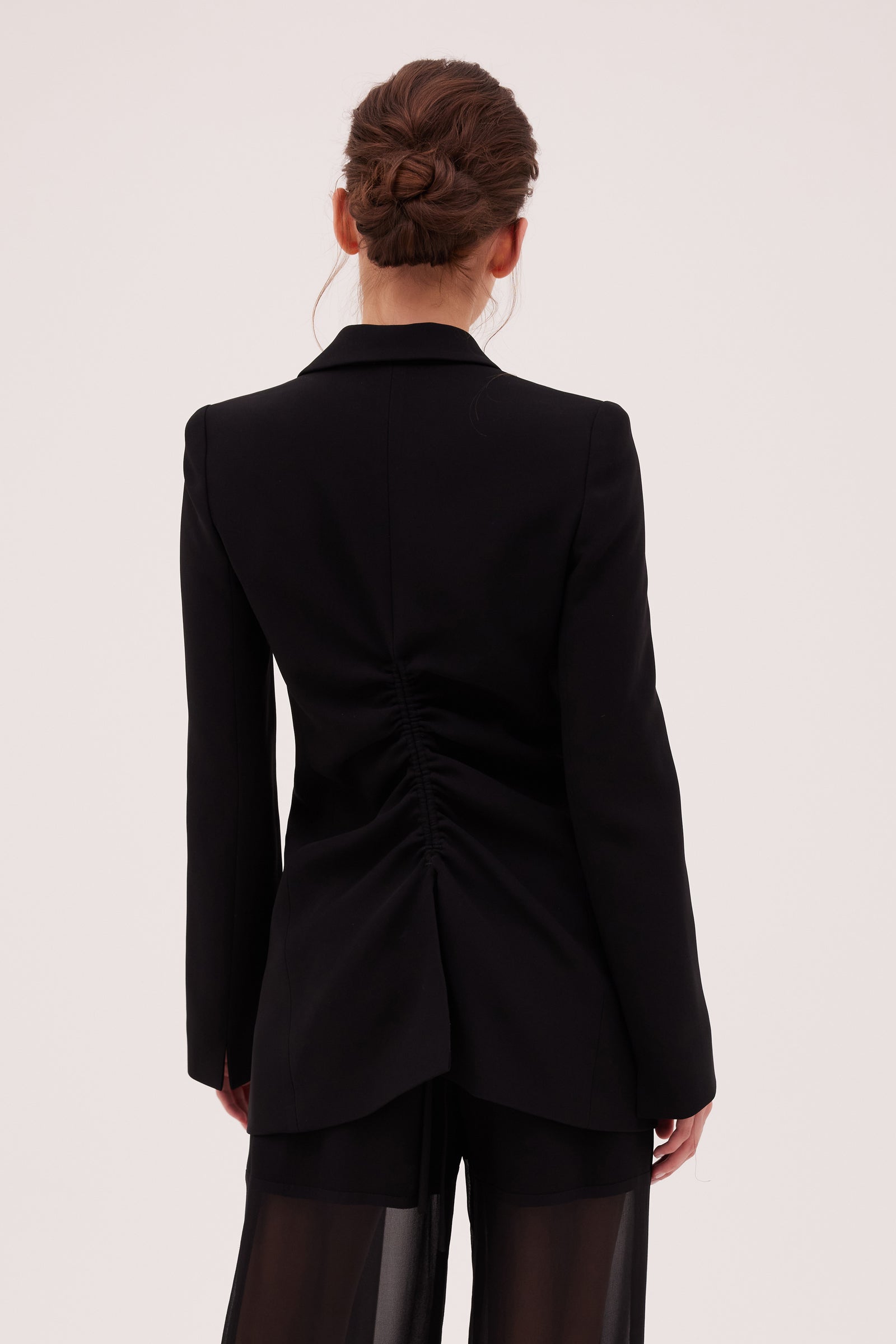 BLACK CREPE CANDID JACKET