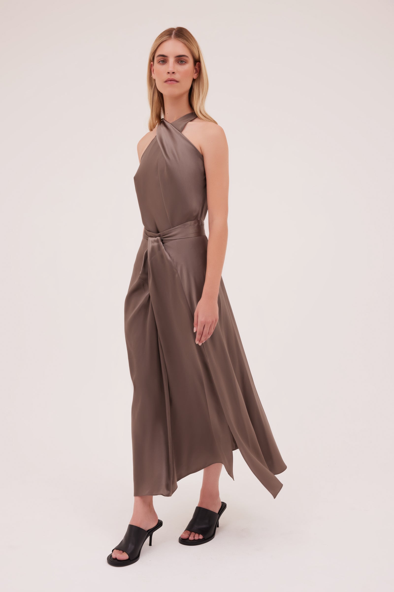 BRONZE SILK MISURA SKIRT