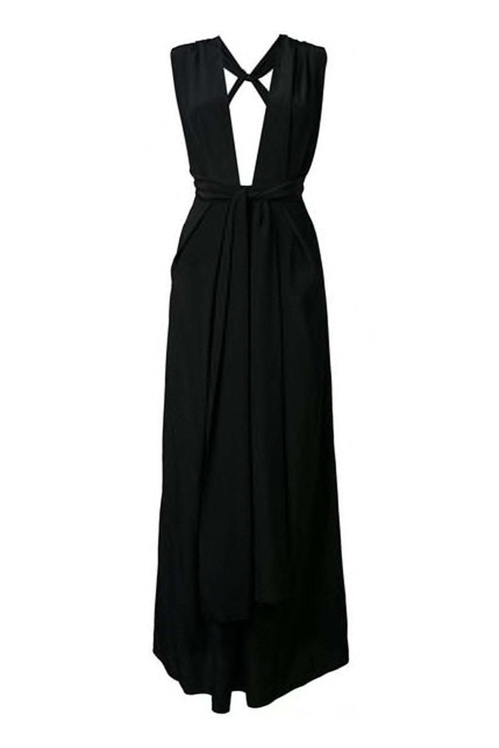 BLACK SILK CDC ASCENDANT GOWN