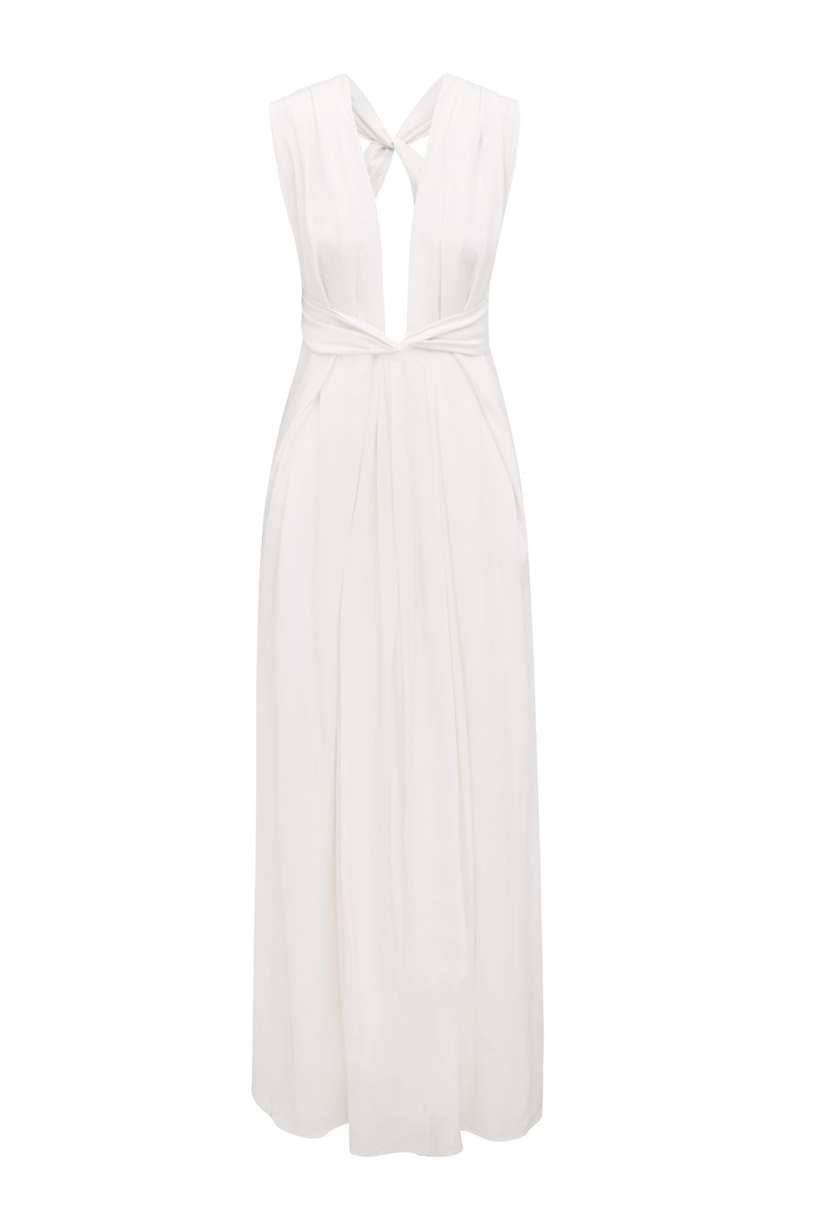 WHITE SILK CDC ASCENDANT GOWN