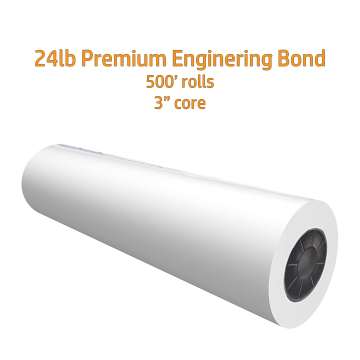 36 lb Heavyweight Coated Bond Paper - 24 x 100' - Plotter Paper Guys