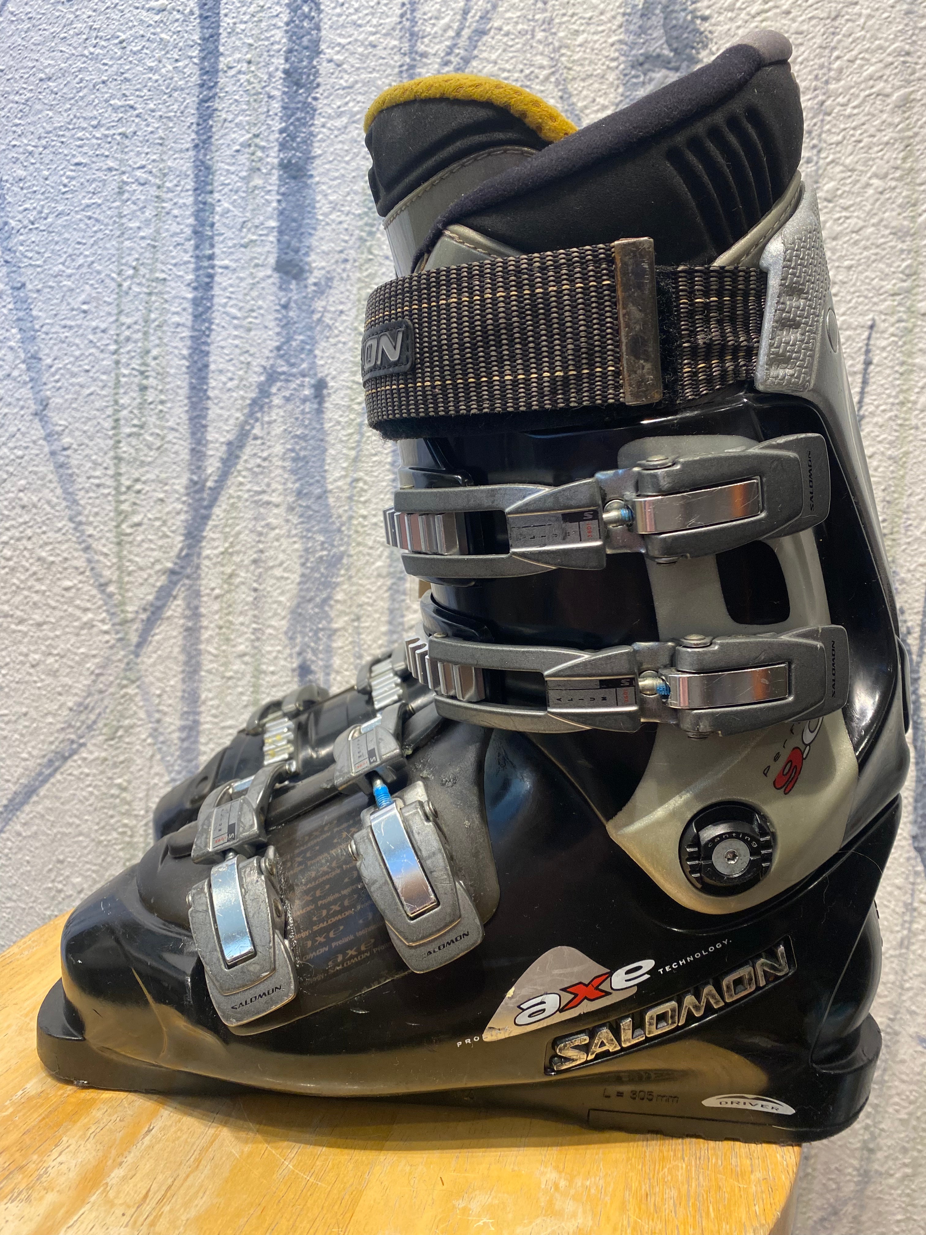 leef ermee Uitputting Trein Salomon Prolink Axe Technology Alpine Ski Boots - Black, 26/26.5