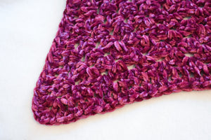Velvet Burgundy Crochet Cat Mat