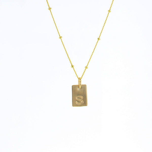 Initial Necklace Silver – Tutti & Co