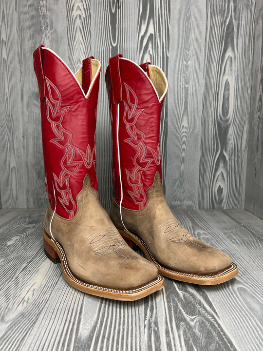 Women's Anderson Bean Denim Blue Full Quill Ostrich Western Boots  *Exclusive Style - The Boot Store