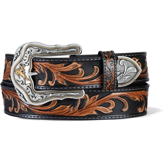 Keep It Gypsy Buckle Brown and White Hair On Leather Belt