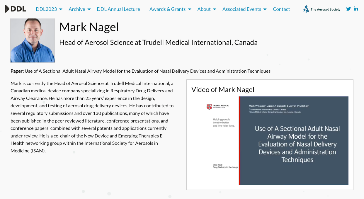 Use of a Sectional Adult Nasal Airway Model for the Evaluation of Nasal Delivery Devices and Administration Techniques; NasoNeb