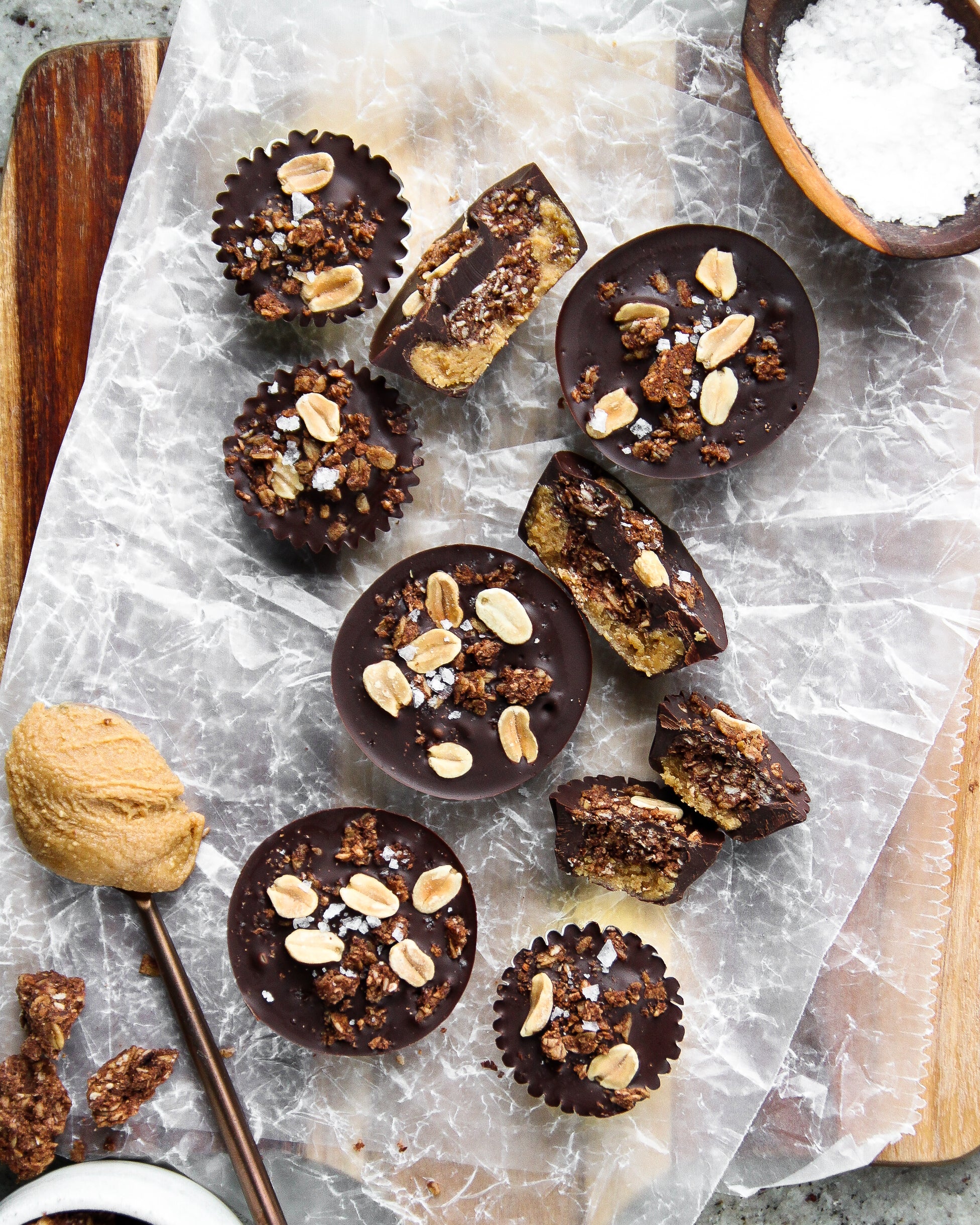 Hot Cocoa granola peanut butter cups