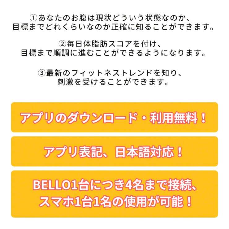 Bello 体脂肪スキャナー ベロ 体脂肪計 スマホ連動 アプリ 健康管理 在庫有 14時までのご注文は当日出荷 土日祝除く By3r