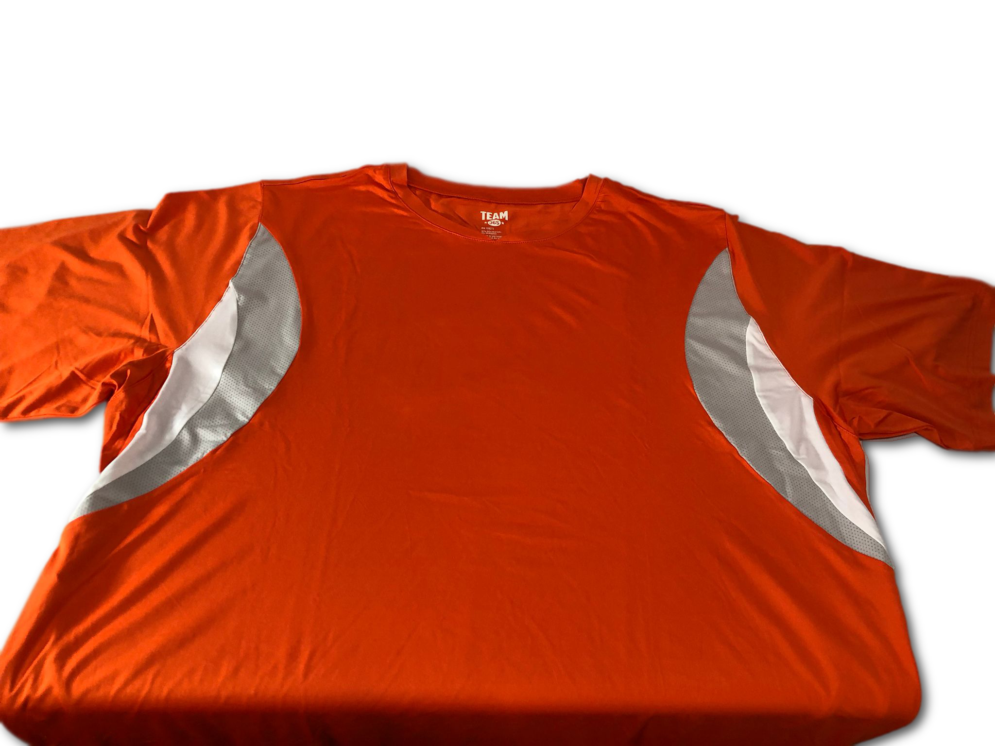 AquaGuard Men's Short-Sleeve Athletic V-Neck Jersey - Sport Orange, Size 3X-Large