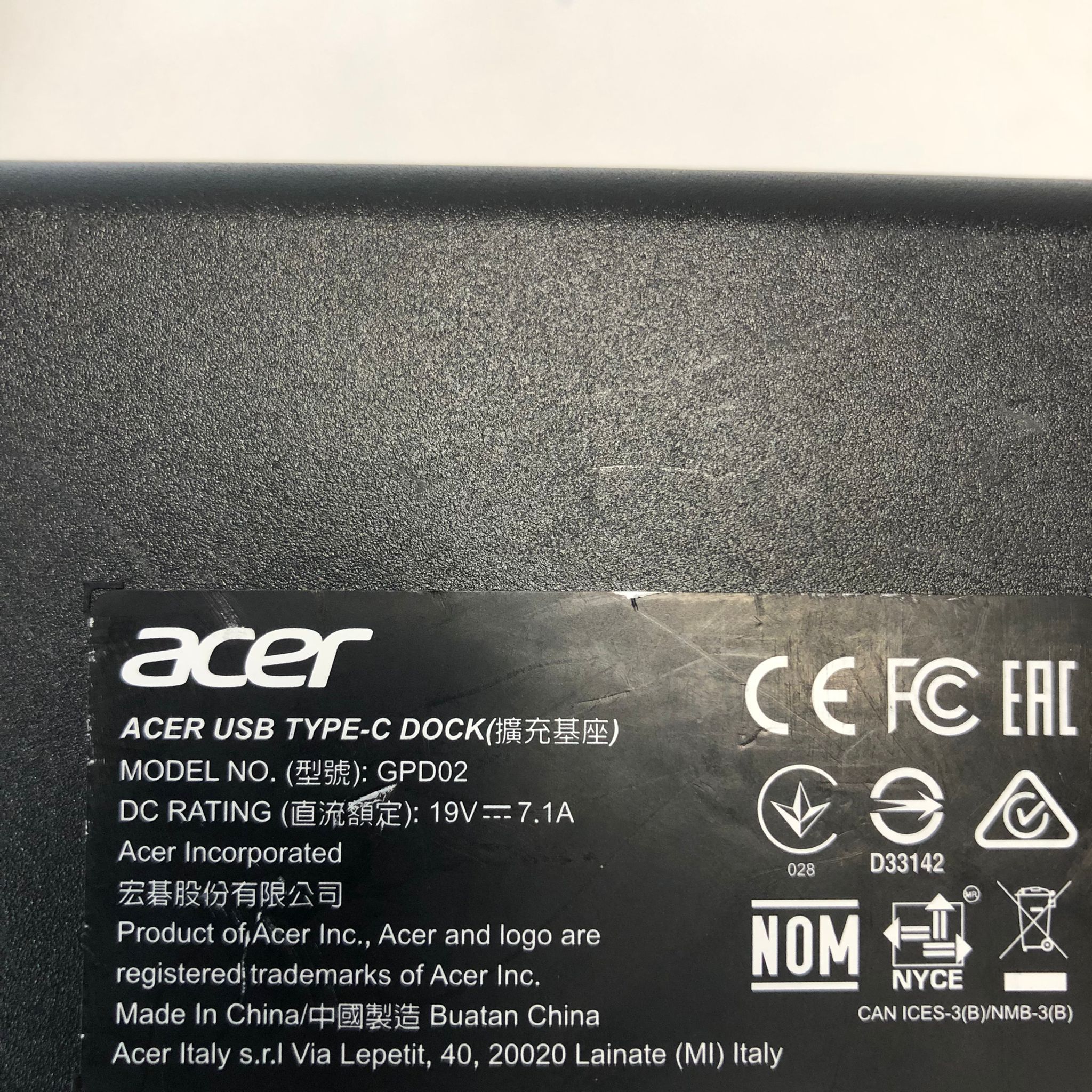 Acer Type Docking Station No AC – Wholesale Bidder