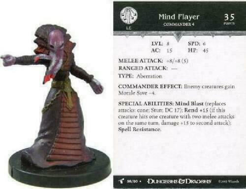 Mind Flayer Harbinger Dungeons Dragons Miniature Ddm 50 Rar Rpg Mini Hunter