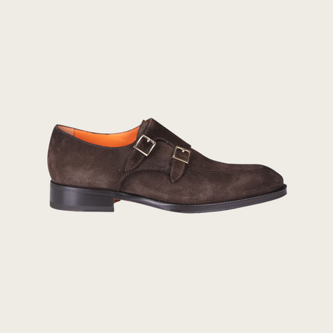 Santoni double-buckled patent-leather shoes - Black