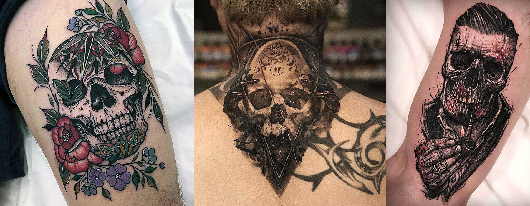 Mänsklig Dödskalle Tatueringar