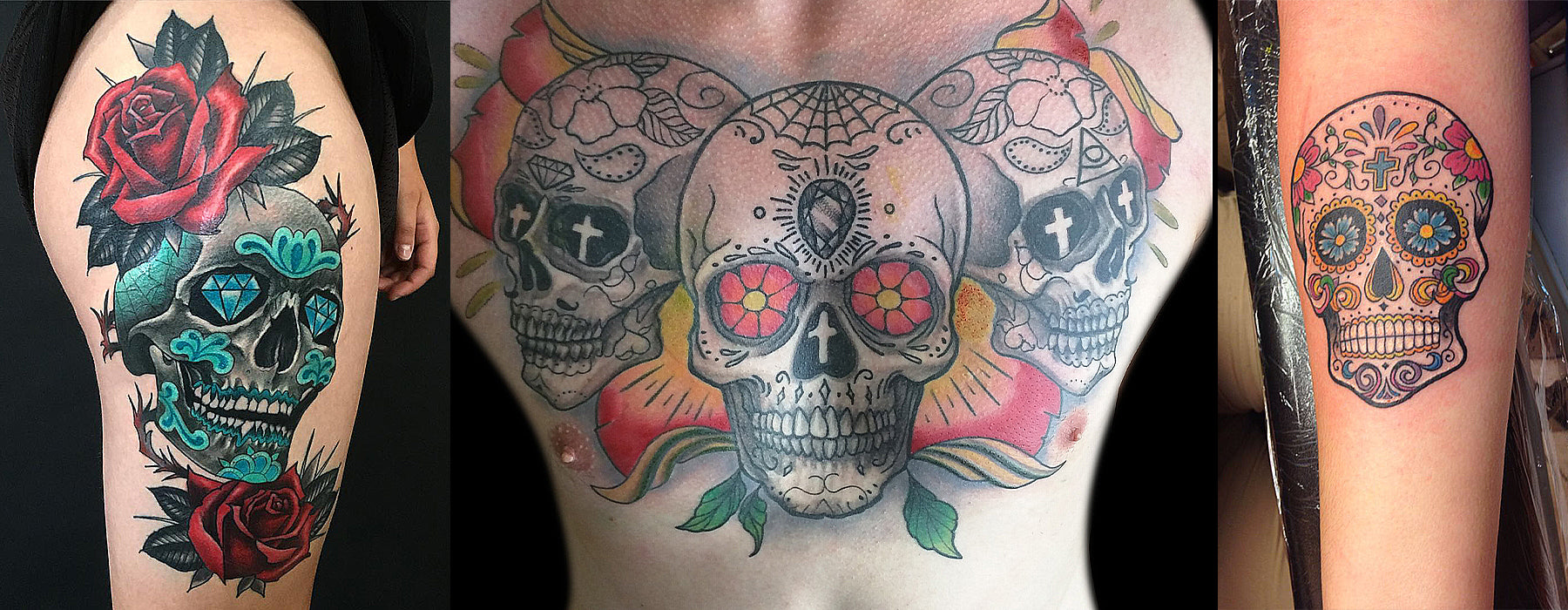 Mexikanska Dödskalle Tatueringar