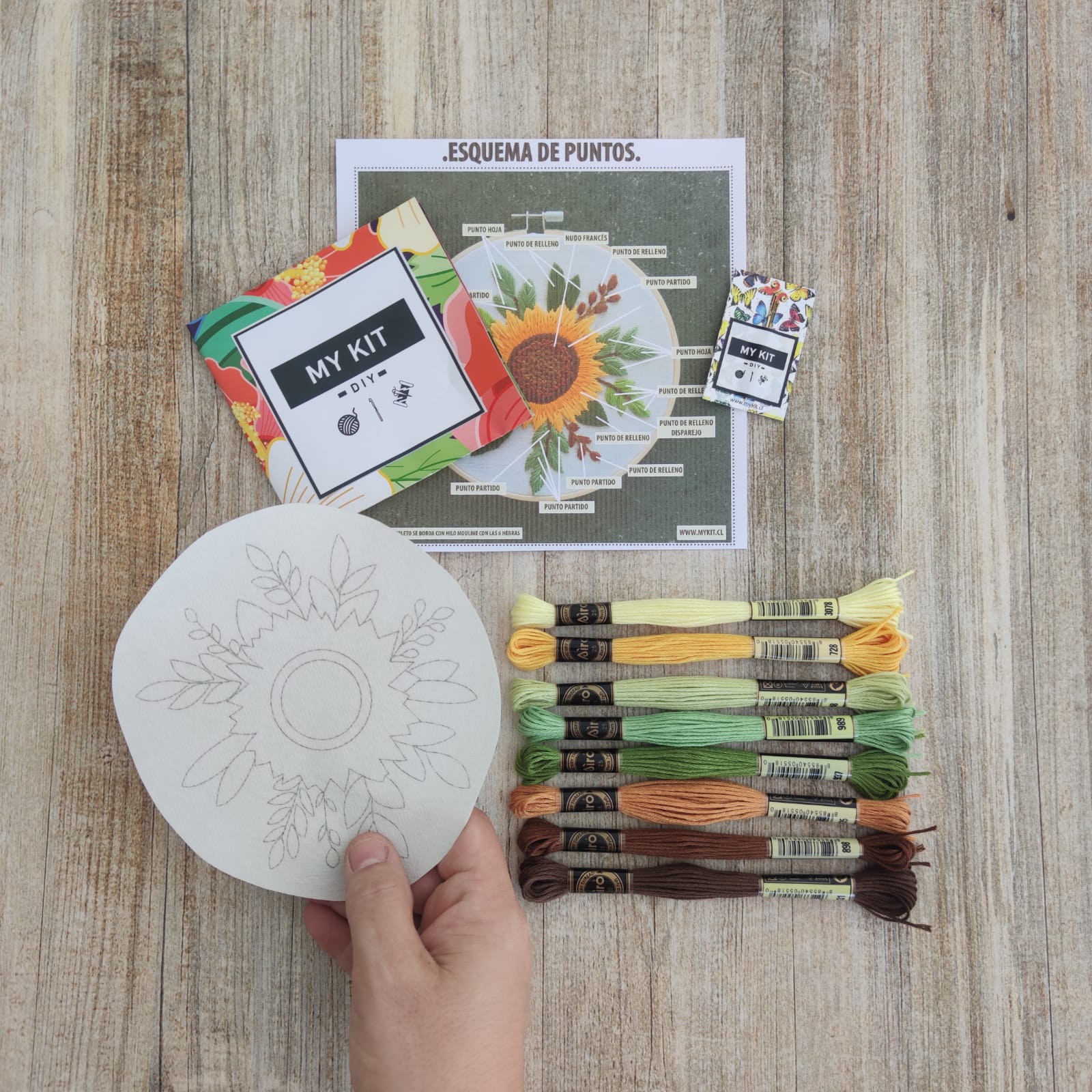 Kit parche con esquema de puntos - Girasol – My Kit