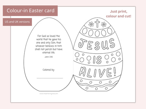 Printable Christian Easter card