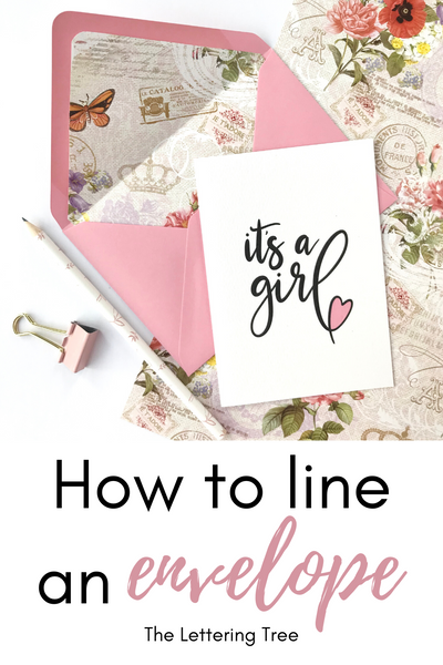 It’s a girl card with pink lined envelope and pencil
