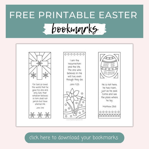 Free printable easter bookmarks