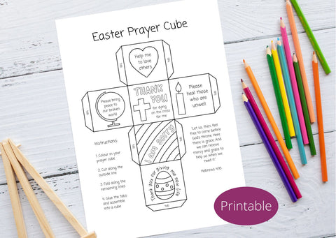 Printable Easter prayer activity