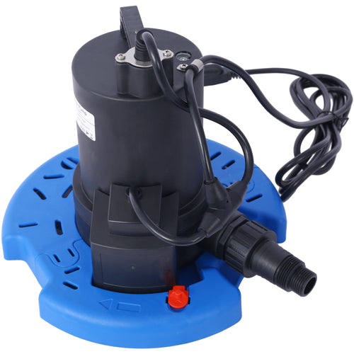 1/4 HP Automatic Swimming Pool Cover Pump 120 V Submersible with 3/4 Check Valve Adapter1850 GPH Water Removal for Pool Hot Tubs Rooftops Water Beds and More