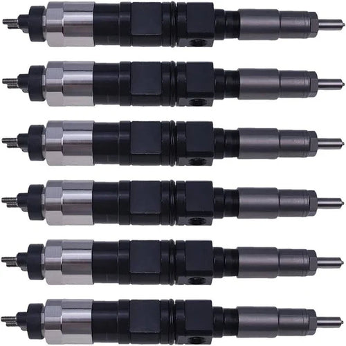 6 PCS Fuel Injector 095000-6492 Fits for John Deere 6068 E210LC E240LC 670G