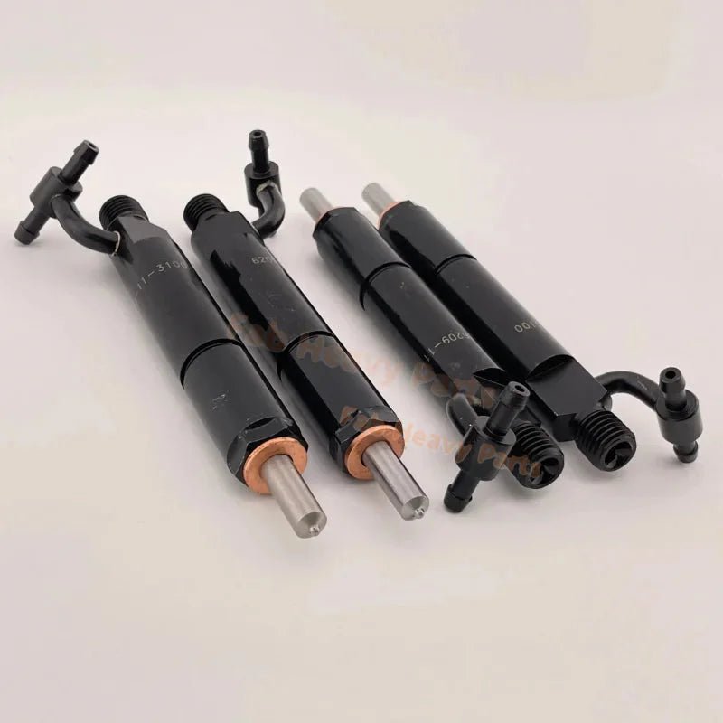 4 PCS Fuel Injector 6202-13-3110 Fits for Komatsu 4D95 WA50-1 PC70-7E  PC75UU-2E BR300J-1 BR200S-1