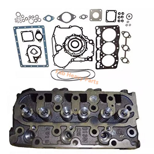 New Kubota D1005 Complete Cylinder Head Ass'y and Full Engine Gasket Kit