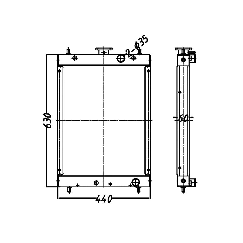 Hydraulic Radiator 4416186 for Hitachi Excavator EX27U EX27UNA EX30U EX35U  EX35UNA ZX27U ZX3U ZX35U