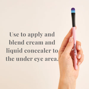 Energy Under Eye Concealer Brush Nose Contour Brush Mini Angled Flat Top Kabuki for Dark Circles Puffiness Blending Buffing with Powder Liquid Cream