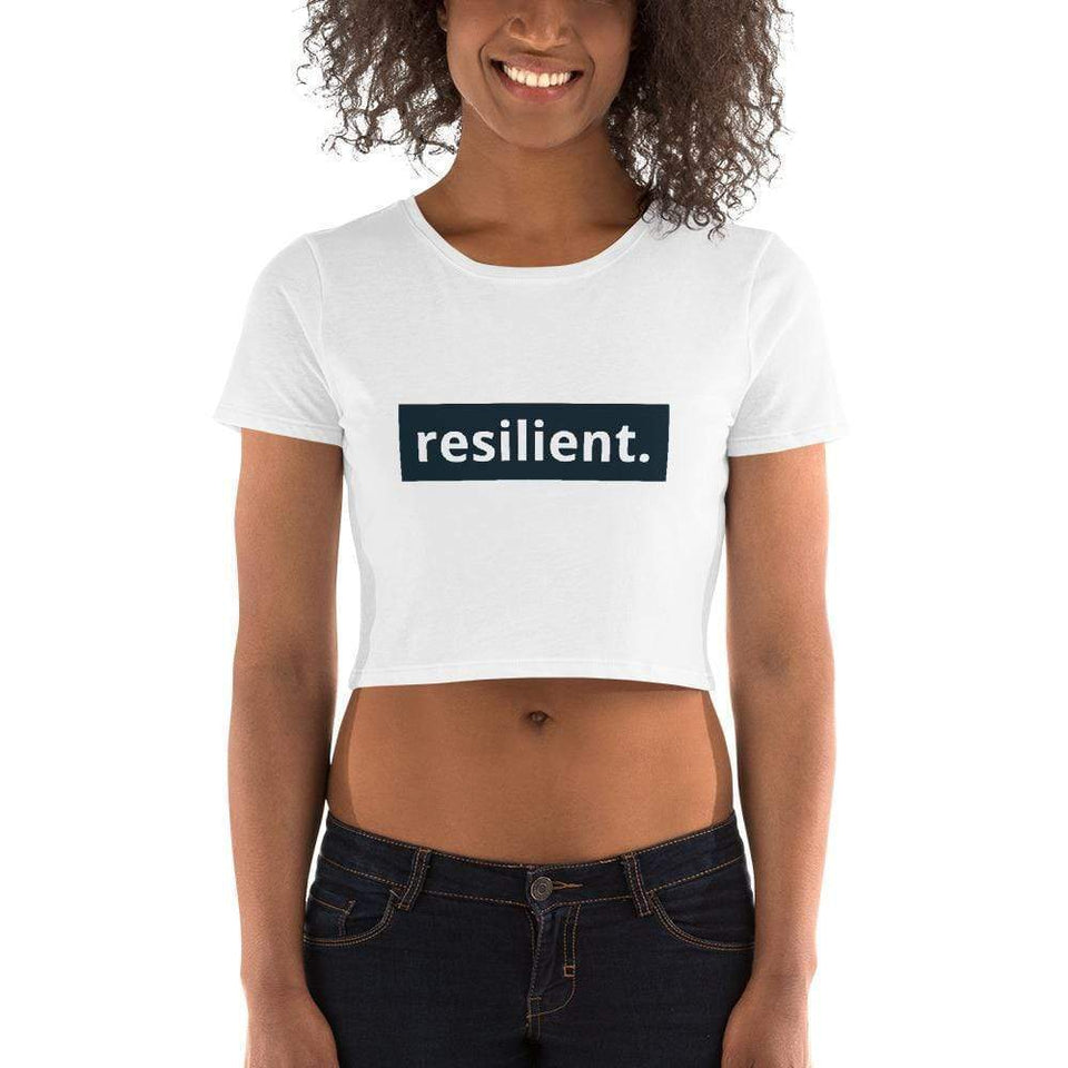 Resilient Women’s Crop Tee Political-Activist-Socialist-Fashion -Art-And-Design