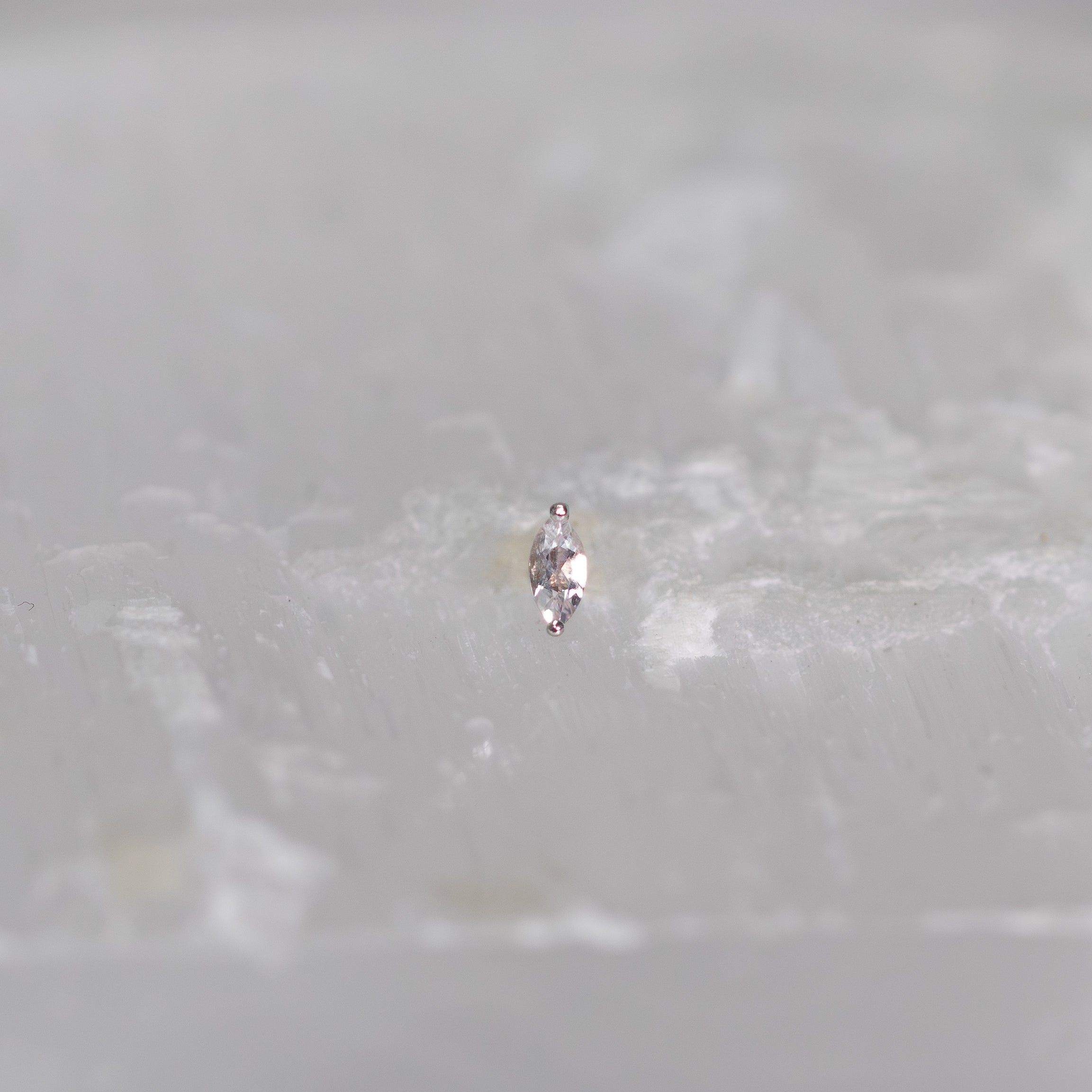 Marquise Prong with Morganite Threadless End