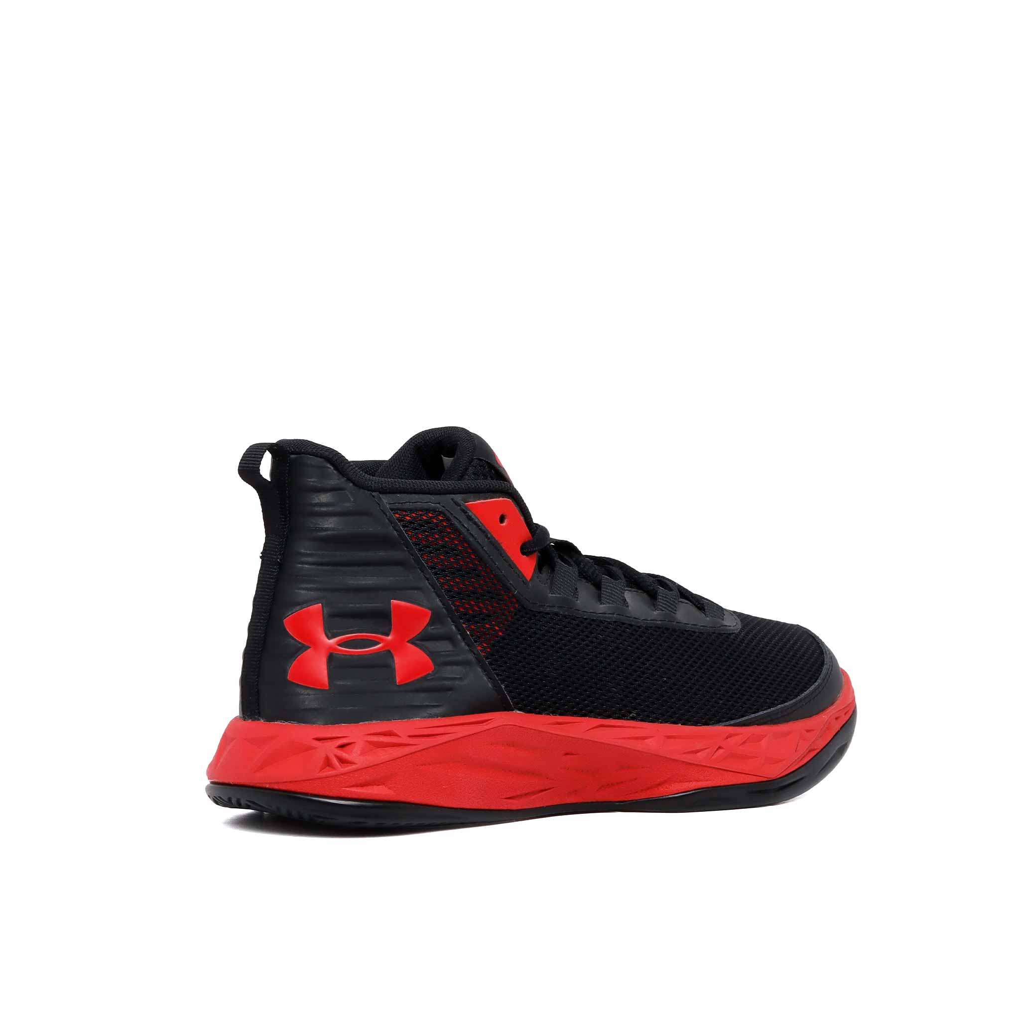 Tenis UnderArmour UA BGS Niño 3020948-001 Negro/Rojo