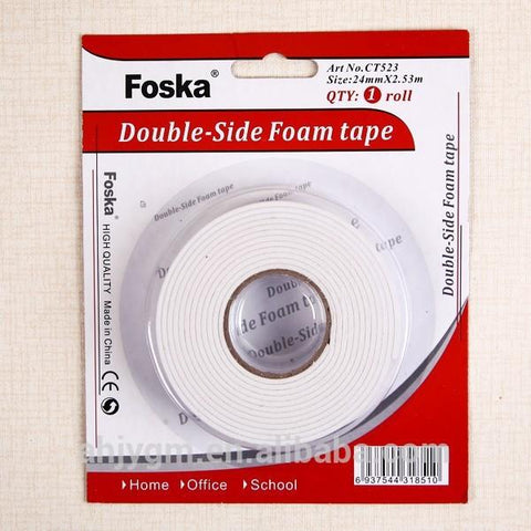 Double Sided Foam Tape 24mm X 2 5m 3m Pack To School