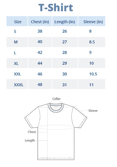 Mens T Shirt Size Chart Conversion To Women S