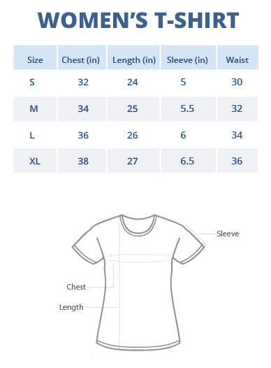 womens t shirt measurements