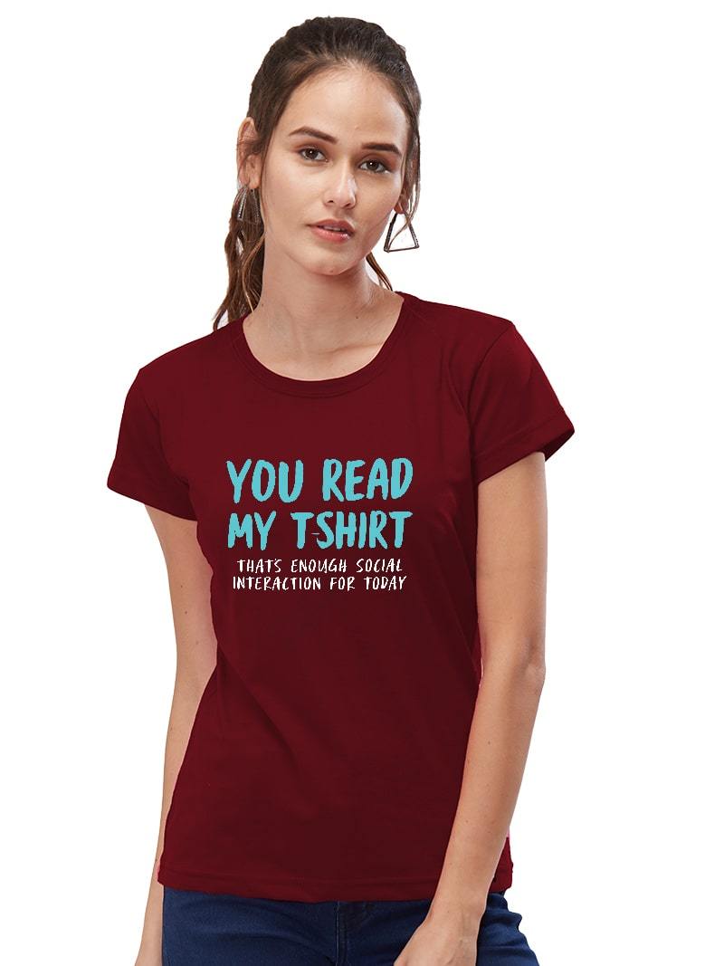 Buy 'Social' Sarcastic T-Shirt For Women – Wear Your Opinion - WYO.in