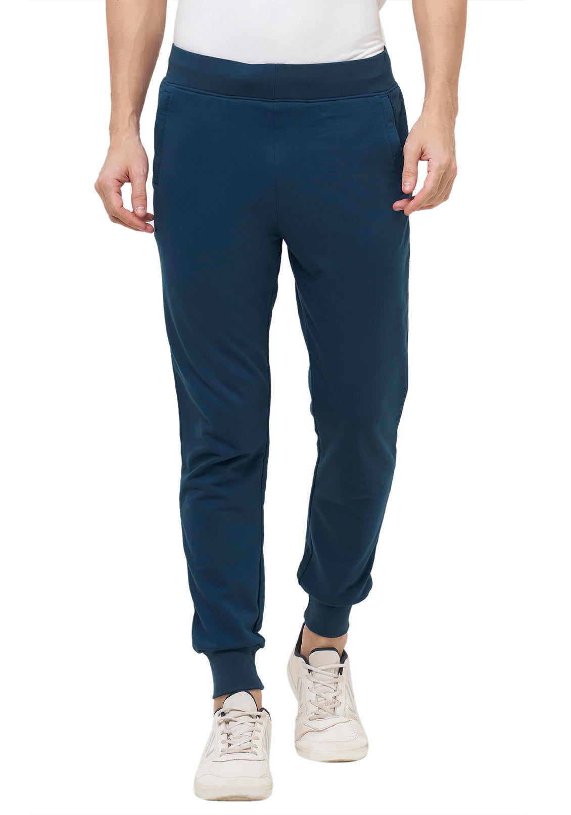 plain navy joggers