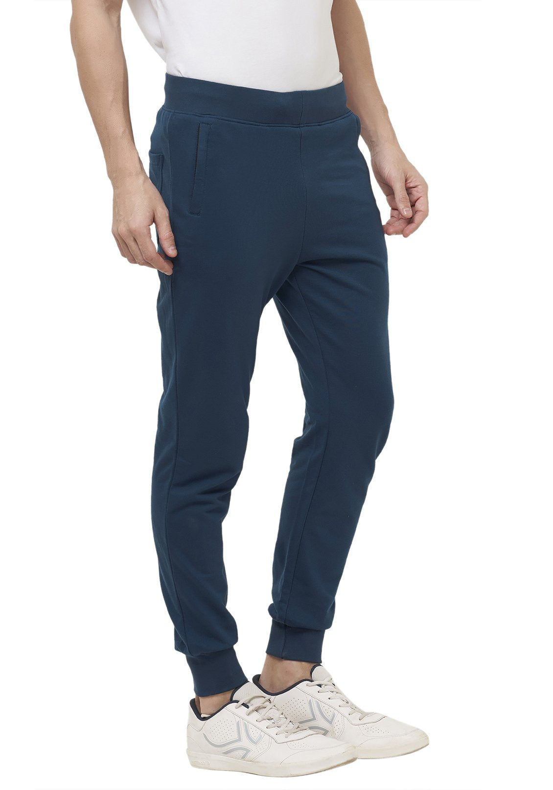 plain navy joggers