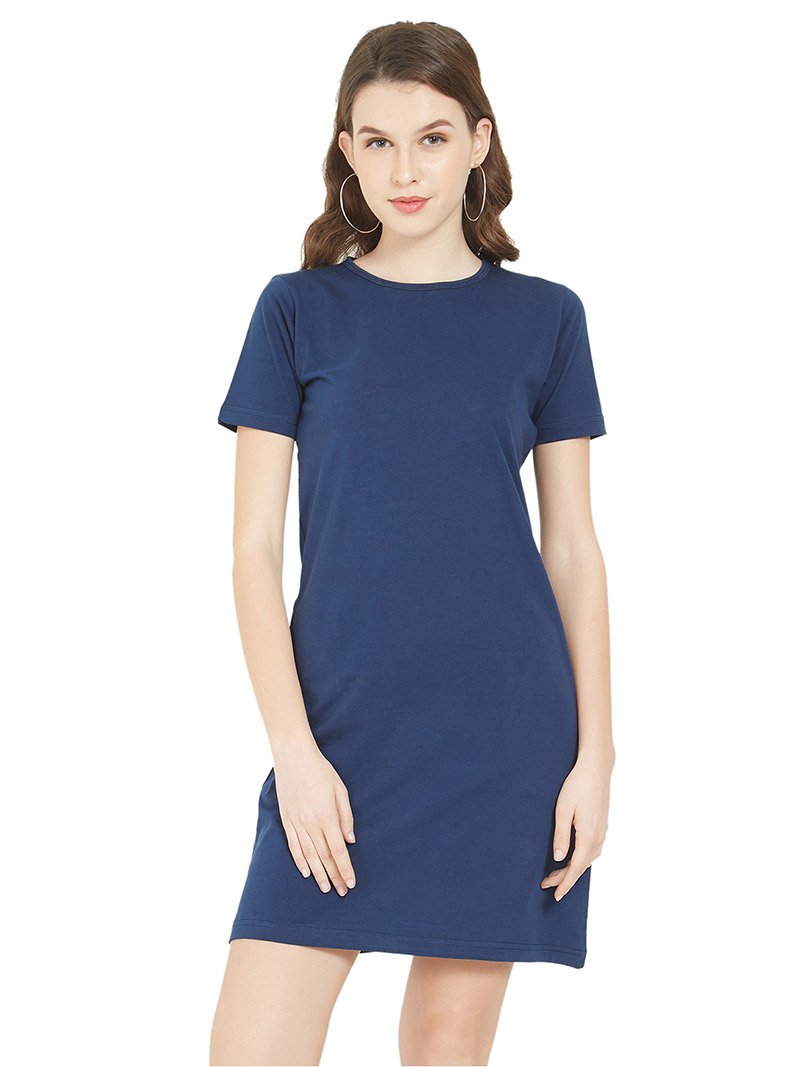 plain navy dress