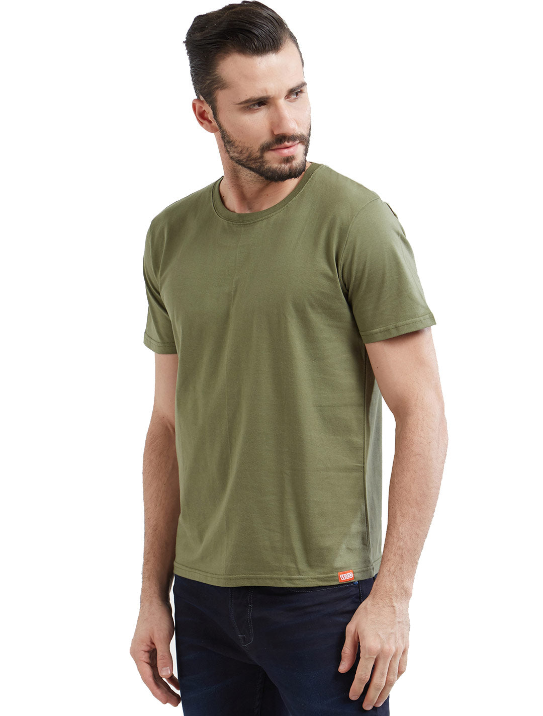 Solid Mens Army T Shirts | Indian Army Plain Khaki Color Tees | WYO ...