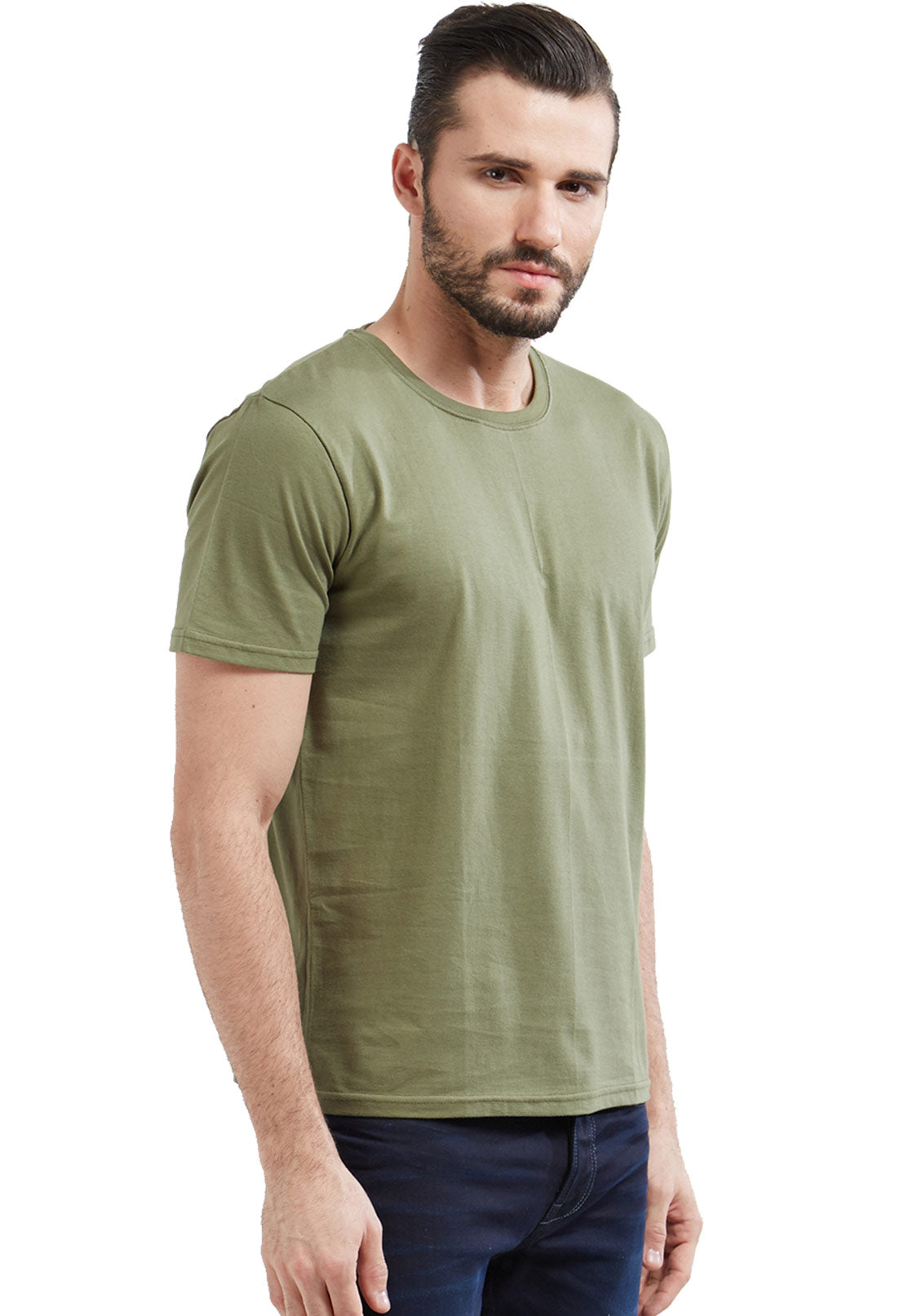 Solid Mens Army T Shirts | Indian Army Plain Khaki Color Tees | WYO ...