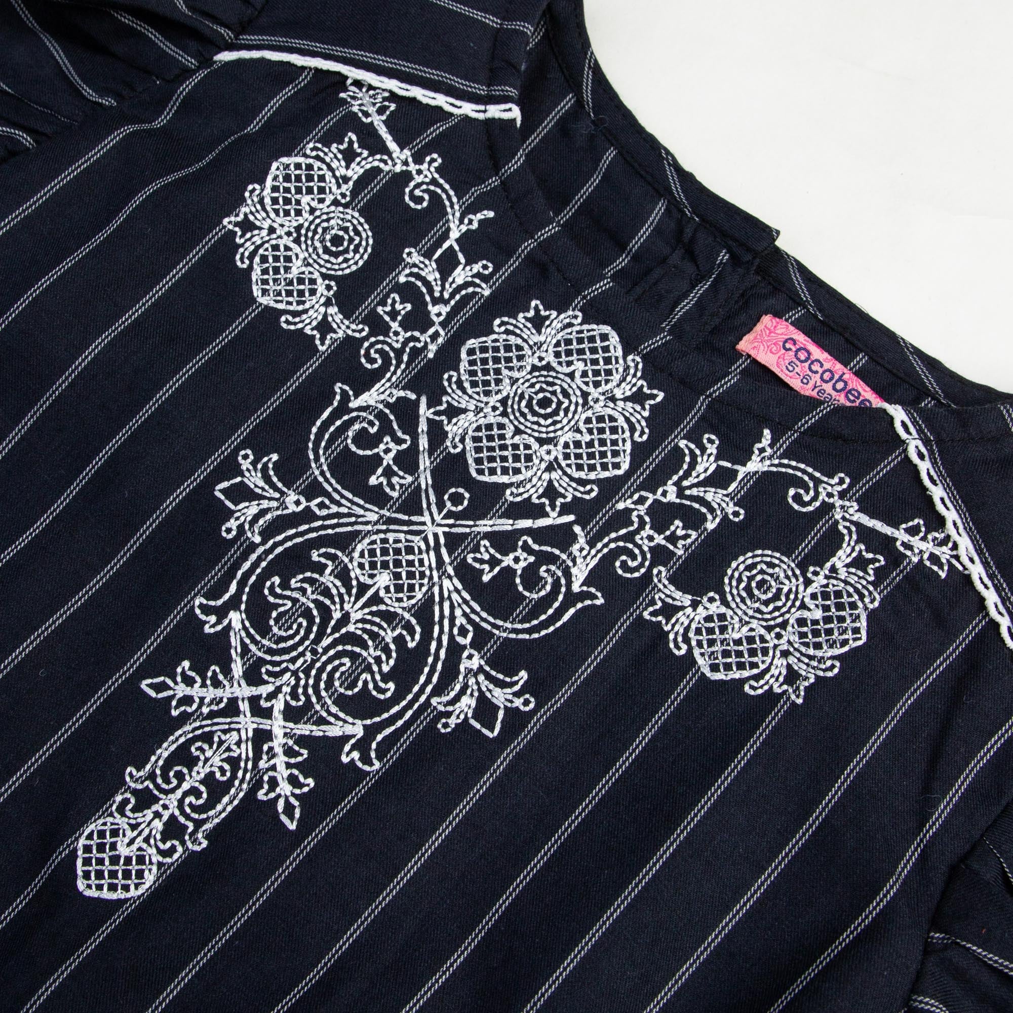 Murky Black Embroidered Top – Cocobee