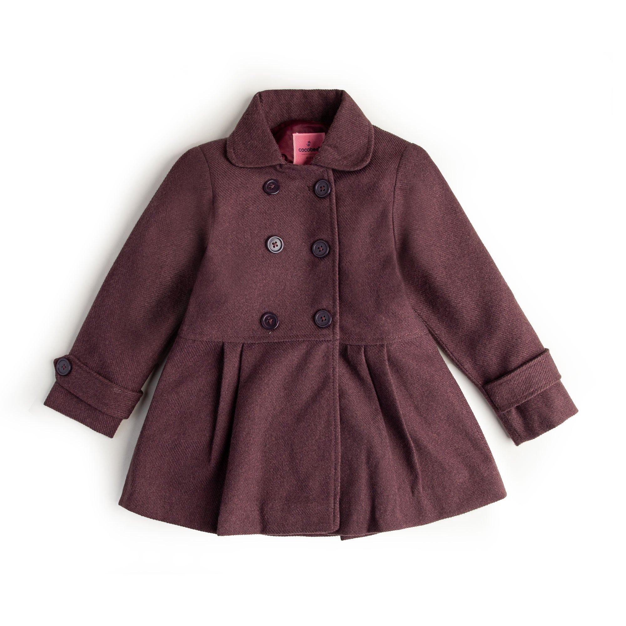 Pleated Woollen Coat for Girls – cocobee