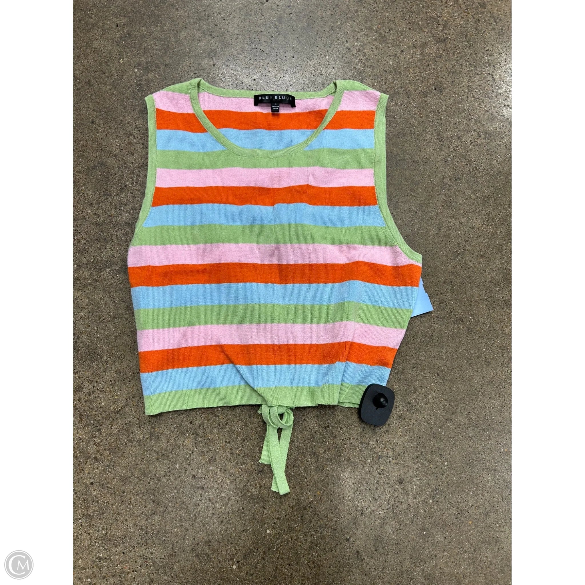 Top Sleeveless By Clothes Mentor In Striped Pattern, Size: L