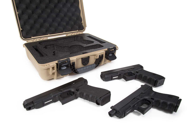 Built to organize, protect, carry and survive tough conditions, the waterproof NANUK 910 Glock® 2 Up Pistol case is impenetrable and indestructible with a lightweight tough NK-7 resin shell and PowerClaw superior latching system.