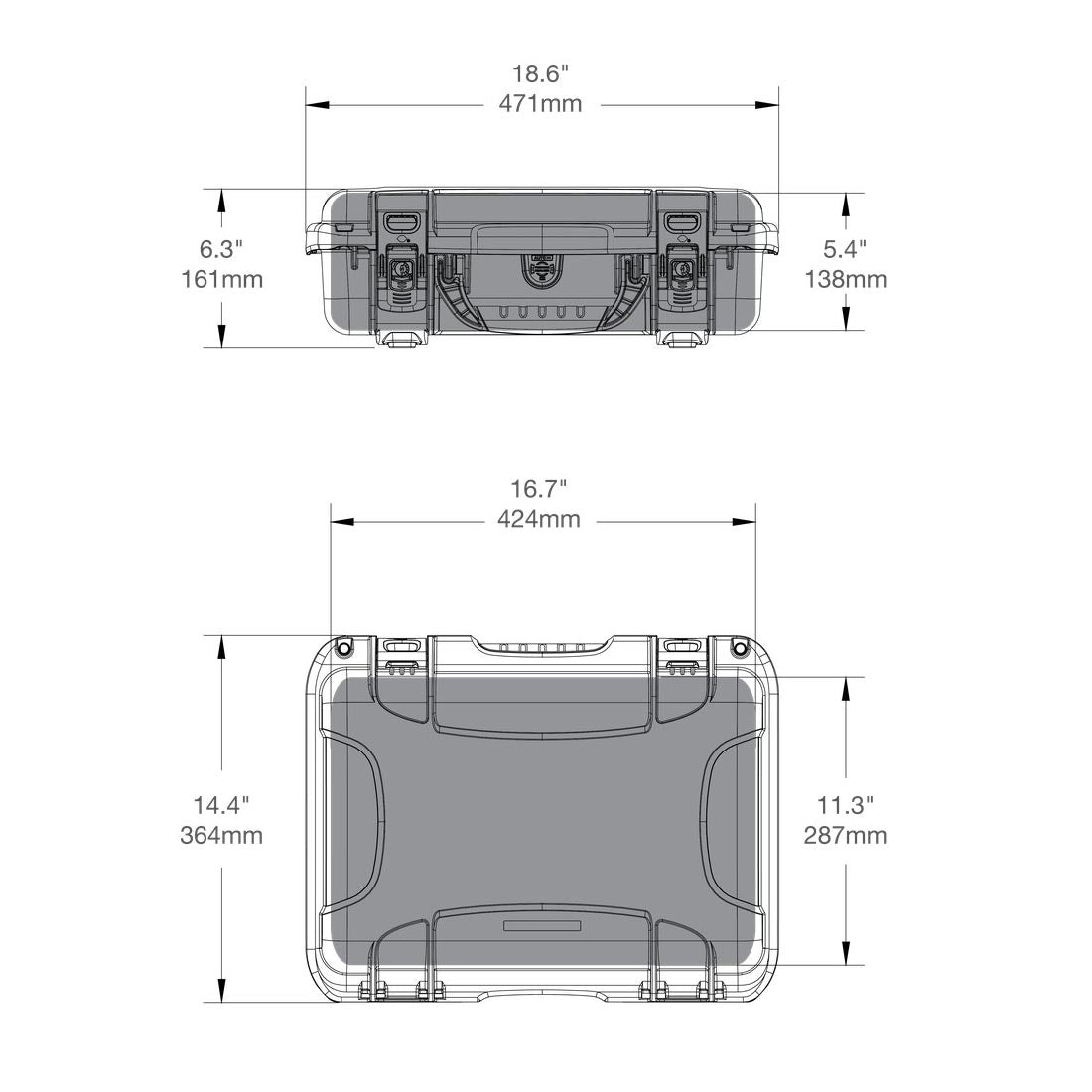 NANUK 923 Hard Case Specifications Dimensions