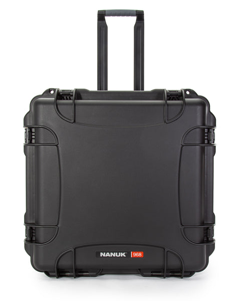 With more than 275 cubic inches of capacity, the NANUK 968 waterproof case with retractable handle and easy-glide wheels can store and haul a whole lot of gear.